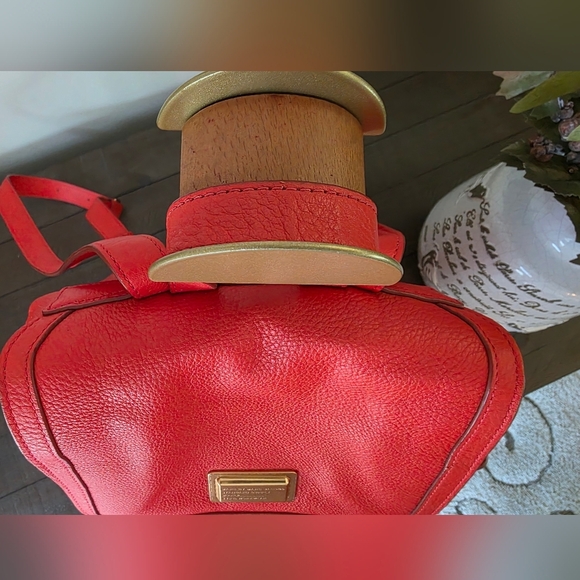 Marc By Marc Jacobs Cinch Backpack Burnt Orange Pebble Grain Leather - Picture 8 of 11